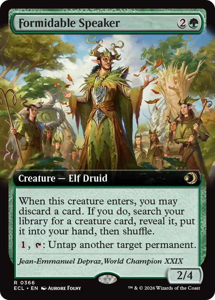 Formidable Speaker (Extended Art) [Lorwyn Eclipsed]