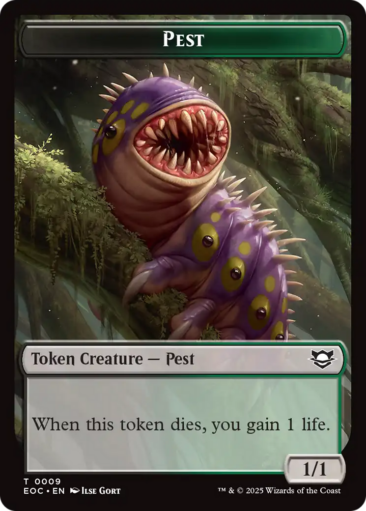 Bird // Pest Double-Sided Token [Edge of Eternities Commander Tokens]