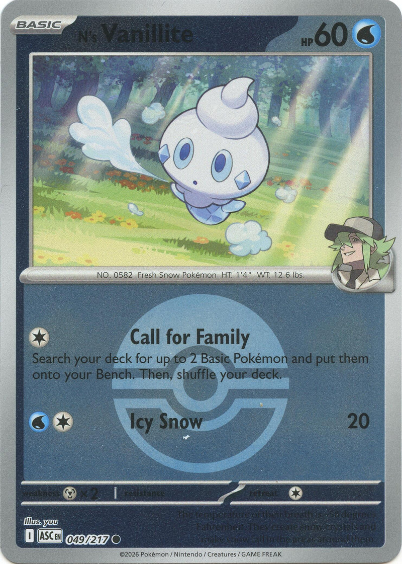 N's Vanillite (049/217) (Poke Ball) [Mega Evolution: Ascended Heroes]