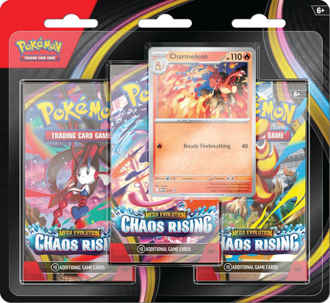 Mega Evolution: Chaos Rising 3 Pack Blister (Charmeleon)