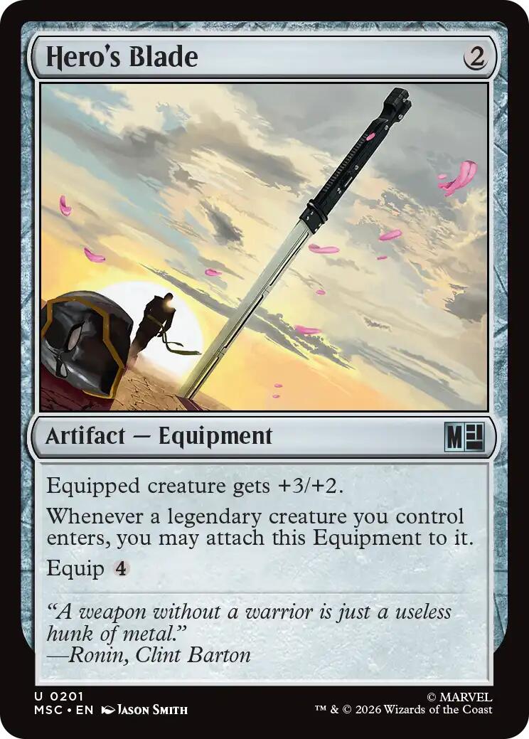 Hero's Blade (Surge Foil) [Marvel Super Heroes Commander]