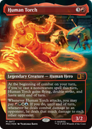 Human Torch (Borderless) (Surge Foil) [Marvel Super Heroes Commander]