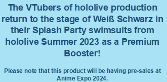 [EN] hololive production Summer Collection - Premium Booster Box