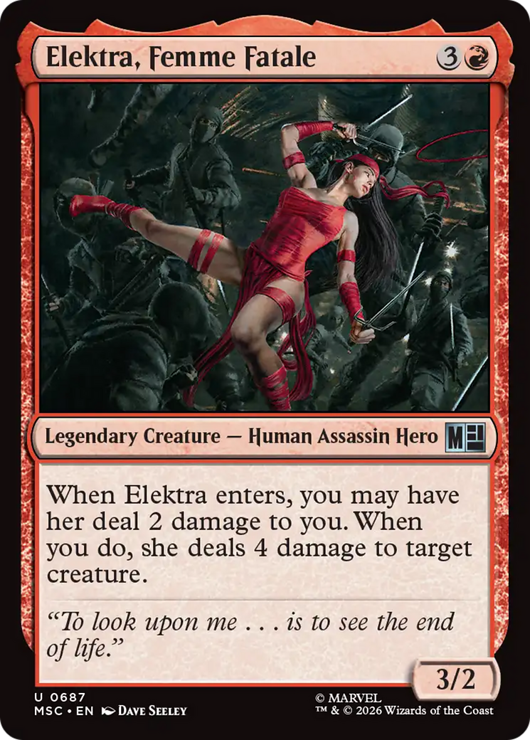 Elektra, Femme Fatale [Marvel Super Heroes Commander]