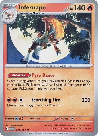 Infernape (033/167) (Theme Deck Exclusive) [Scarlet & Violet: Twilight Masquerade]