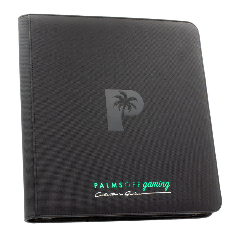 Palms Off Gaming Collector's Series 12 Pocket Zip Trading Card Binder - Black