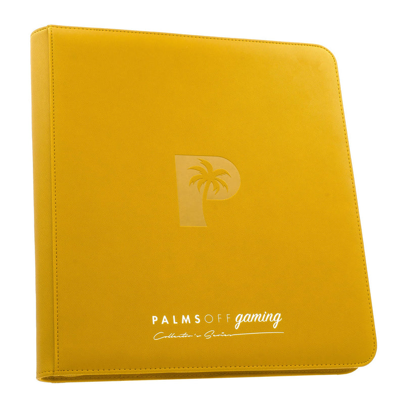 Palms Off Gaming Collector's Series 12 Pocket Zip Trading Card Binder - Yellow