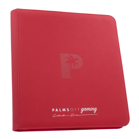 Palms Off Gaming Collector's Series 12 Pocket Zip Trading Card Binder - Red