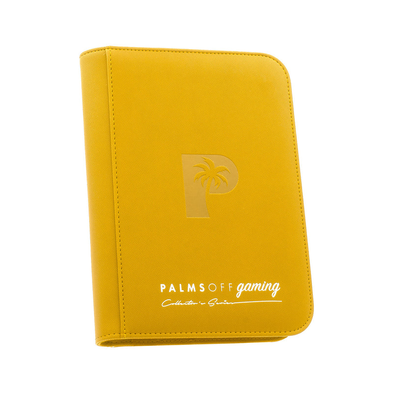 Palms Off Gaming Collector's Series 4 Pocket Zip Trading Card Binder - Yellow