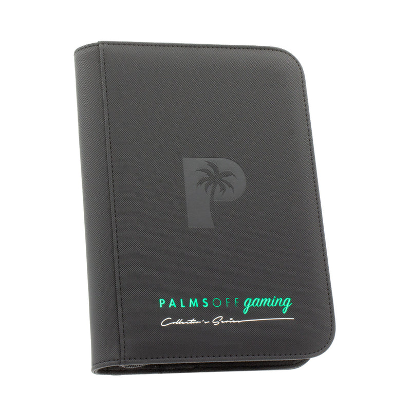 Palms Off Gaming Collector's Series 4 Pocket Zip Trading Card Binder - Black