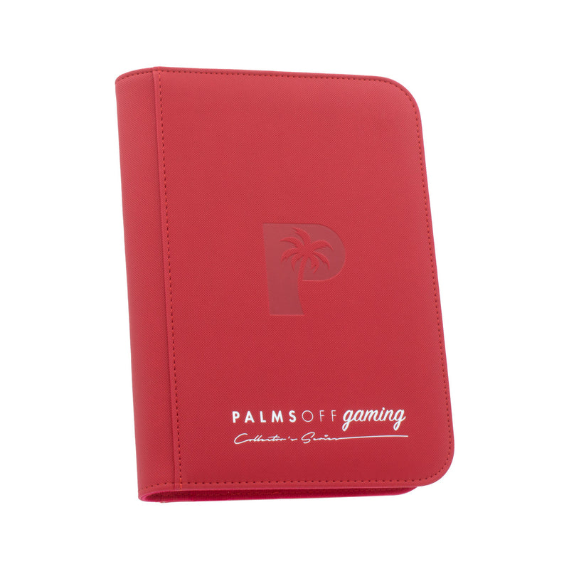 Palms Off Gaming Collector's Series 4 Pocket Zip Trading Card Binder - Red