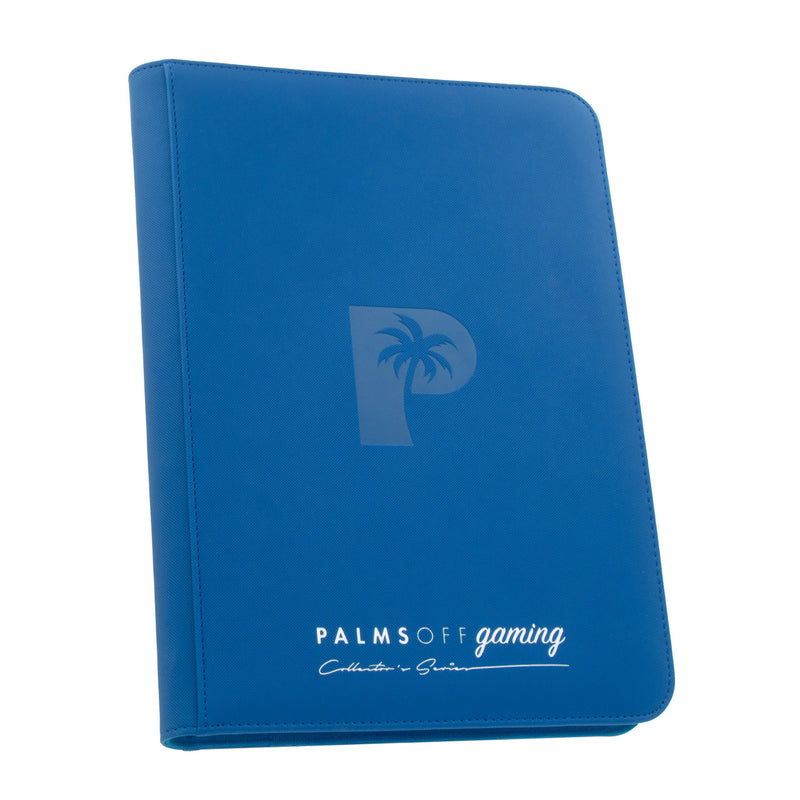 Palms Off Gaming Collector's Series 9 Pocket Zip Trading Card Binder - Blue