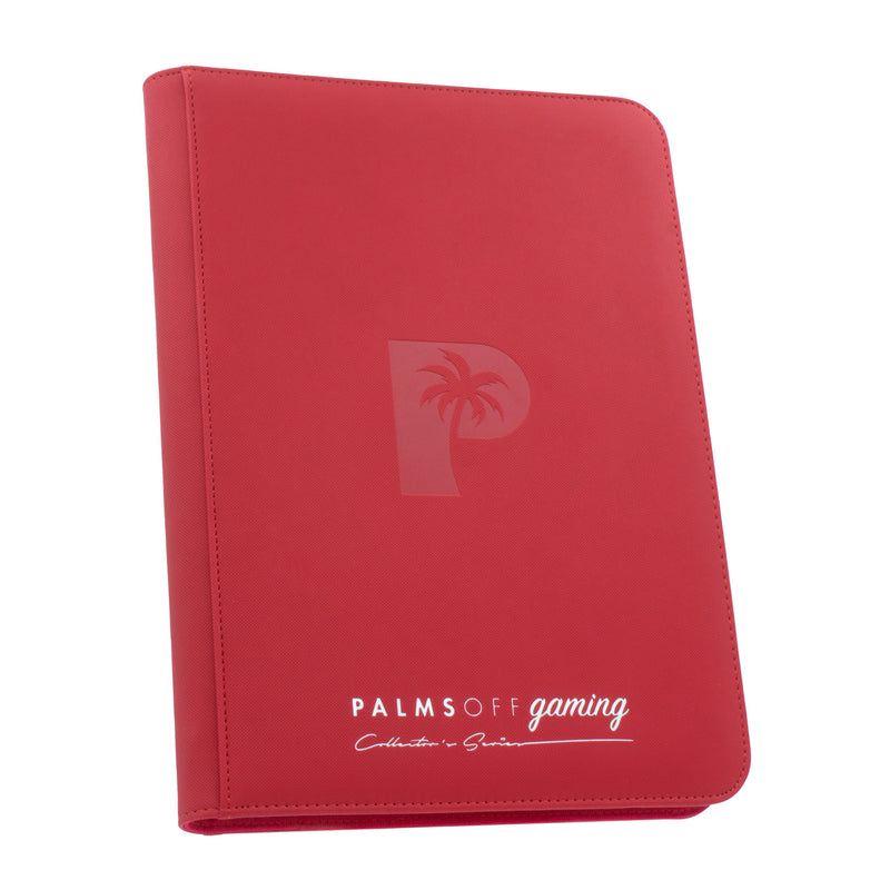 Palms Off Gaming Collector's Series 9 Pocket Zip Trading Card Binder - Red