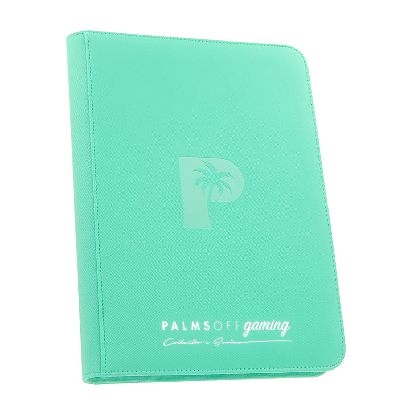 Palms Off Gaming Collector's Series 9 Pocket Zip Trading Card Binder - Turquoise