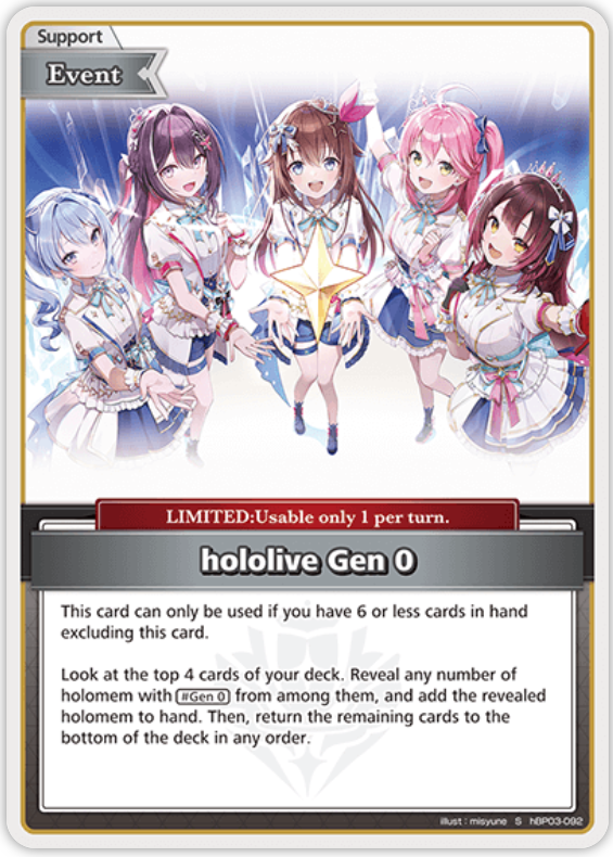 hololive Gen 0 (hBP03-092) [Elite Spark] - S
