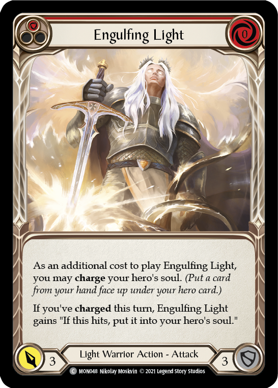 Engulfing Light (Red) [MON048-RF] 1st Edition Rainbow Foil